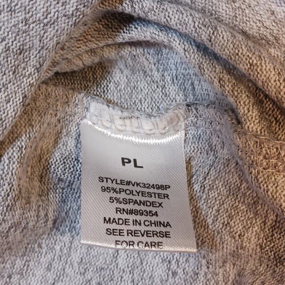 Adrienne Vittadini Womens PL Gray Polka Dot 3/4 Sleeve Top Grommets - Picture 3 of 8